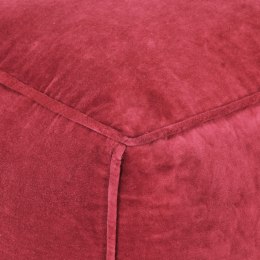 VidaXL Puf, aksamit bawełniany, 40 x 40 x 40 cm, różowy