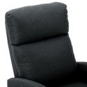 VidaXL Fotel z masażem, ciemnoszary, tkanina
