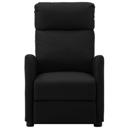 VidaXL Fotel masujący, czarny, sztuczna skóra