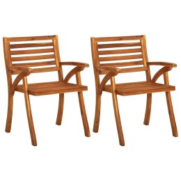 VidaXL Krzesła ogrodowe z poduszkami, 2 szt., lite drewno akacjowe