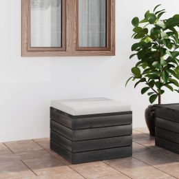 VidaXL Ogrodowy stołek z palet z poduszką, drewno sosnowe