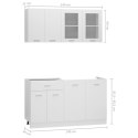 VidaXL 4-cz. zestaw szafek kuchennych, biały, materiał drewnopochodny