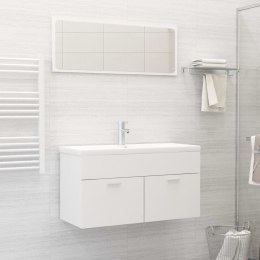 VidaXL Zestaw mebli łazienkowych, biały, materiał drewnopochodny