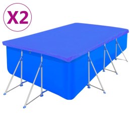 VidaXL Plandeki na basen, 2 szt., PE, prostokątne, 90 g/m², 400x207 cm