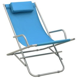 VidaXL Bujane krzesła, 2 szt., stal, niebieskie