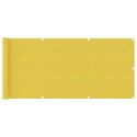 VidaXL Parawan balkonowy, żółty, 75x300 cm, HDPE