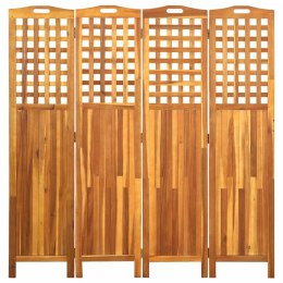 VidaXL Parawan 4-panelowy, 161x2x170 cm, lite drewno akacjowe