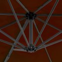 VidaXL Wiszący parasol ze słupkiem aluminiowym, terakotowy, 300 cm