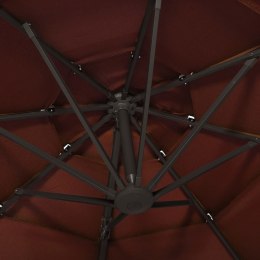 VidaXL 4-poziomowy parasol na aluminiowym słupku, terakotowy, 3x3 m