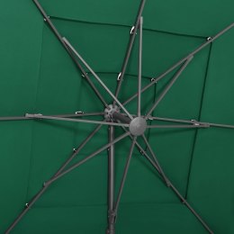 VidaXL 4-poziomowy parasol na aluminiowym słupku, zielony, 250x250 cm