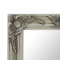 VidaXL Lustro ścienne w stylu barokowym, 50x50 cm, srebrne