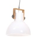 VidaXL Industrialna lampa wisząca, 25 W, biała, okrągła, 40 cm, E27