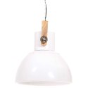 VidaXL Industrialna lampa wisząca, 25 W, biała, okrągła, 40 cm, E27