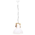 VidaXL Industrialna lampa wisząca, 25 W, biała, okrągła, 40 cm, E27