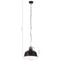 VidaXL Industrialna lampa wisząca, 32 cm, czarna, E27