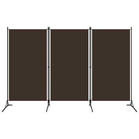 VidaXL Parawan 3-panelowy, brązowy, 260 x 180 cm