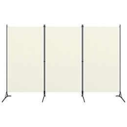 VidaXL Parawan 3-panelowy, biały, 260 x 180 cm, tkanina