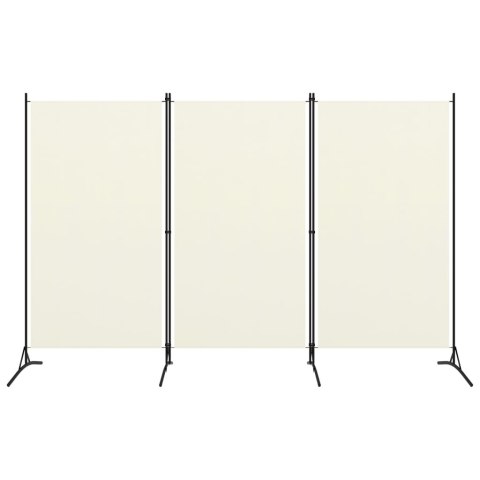 VidaXL Parawan 3-panelowy, biały, 260 x 180 cm, tkanina