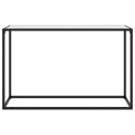 VidaXL Stolik konsolowy, biały, 120x35x75 cm, szkło hartowane