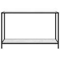 VidaXL Stolik konsolowy, biały, 120x35x75 cm, szkło hartowane