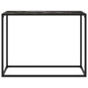 VidaXL Stolik konsolowy, czarny, 100x35x75 cm, szkło hartowane