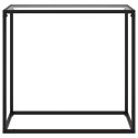 VidaXL Stolik konsolowy, przezroczysty, 80x35x75 cm, szkło hartowane