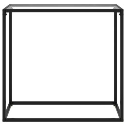 VidaXL Stolik konsolowy, przezroczysty, 80x35x75 cm, szkło hartowane