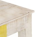 VidaXL Stolik konsolowy, biały, 115x35x77 cm, surowe drewno mango