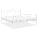 VidaXL Rama łóżka, biała, metalowa, 140 x 200 cm
