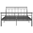 VidaXL Rama łóżka, czarna, metalowa, 140 x 200 cm