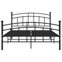 VidaXL Rama łóżka, czarna, metalowa, 200 x 200 cm