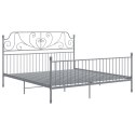 VidaXL Rama łóżka, szara, metalowa, 200 x 200 cm