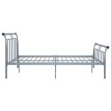 VidaXL Rama łóżka, szara, metalowa, 180x200 cm