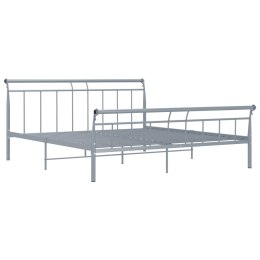 VidaXL Rama łóżka, szara, metalowa, 200 x 200 cm