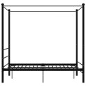 VidaXL Rama łóżka z baldachimem, czarna, metalowa, 120 x 200 cm