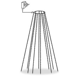 VidaXL Siatka lampek choinkowych, 400 zimnych białych diod LED, 400 cm
