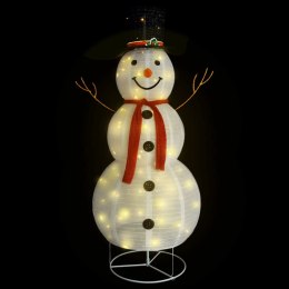 VidaXL Dekoracja świąteczna, bałwan z LED, luksusowa tkanina, 180 cm