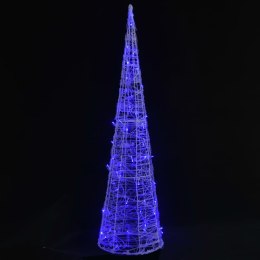 VidaXL Stożek dekoracyjny, akrylowy, niebieski, LED, 120 cm