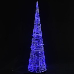 VidaXL Stożek dekoracyjny, akrylowy, niebieski, LED, 90 cm