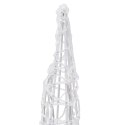 VidaXL Stożek dekoracyjny, akrylowy, zimne białe LED, 60 cm