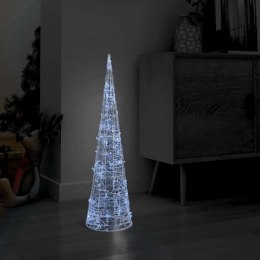 VidaXL Stożek dekoracyjny, akrylowy, zimne białe LED, 90 cm