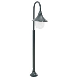 VidaXL Lampa ogrodowa na słupku, 120 cm, E27, aluminium, ciemnozielona