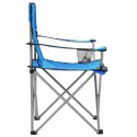 VidaXL Stolik i krzesła turystyczne, 3 elementy, niebieskie