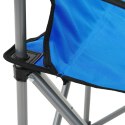 VidaXL Stolik i krzesła turystyczne, 3 elementy, niebieskie