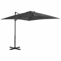 VidaXL Parasol wiszący z aluminiowym słupkiem, 250x250 cm, antracytowy