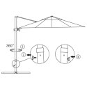 VidaXL Parasol wiszący z aluminiowym słupkiem, 300 cm, antracytowy