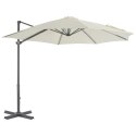 VidaXL Parasol wiszący z aluminiowym słupkiem, 300 cm, piaskowy