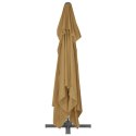 VidaXL Parasol wiszący z aluminiowym słupkiem, 400x300 cm, taupe