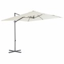 VidaXL Parasol wiszący ze stalowym słupkiem, 250x250 cm, piaskowy