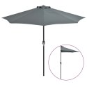 VidaXL Półparasol balkonowy na słupku z aluminium, 270x144cm, antracyt